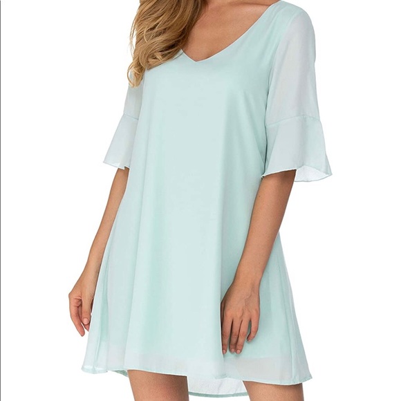 Women’s Petite Summer Casual Beach Dresses V Neck - Picture 3 of 6